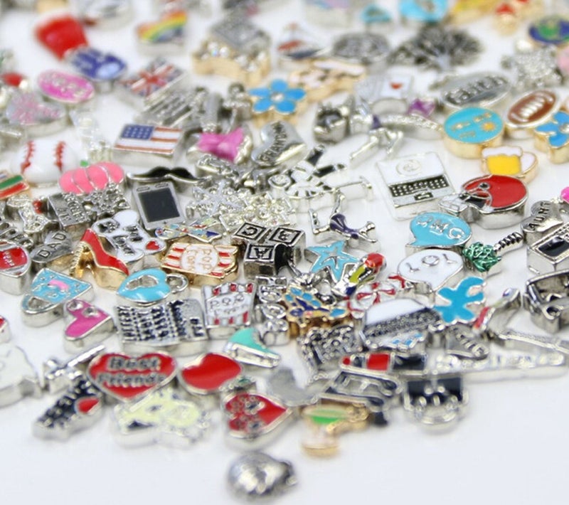 Miraclekoo 100 Pcs Floating Charms Assorted Mix DIY for Floating Lockets Glass Living Memory Lockets Random Style - Image 5